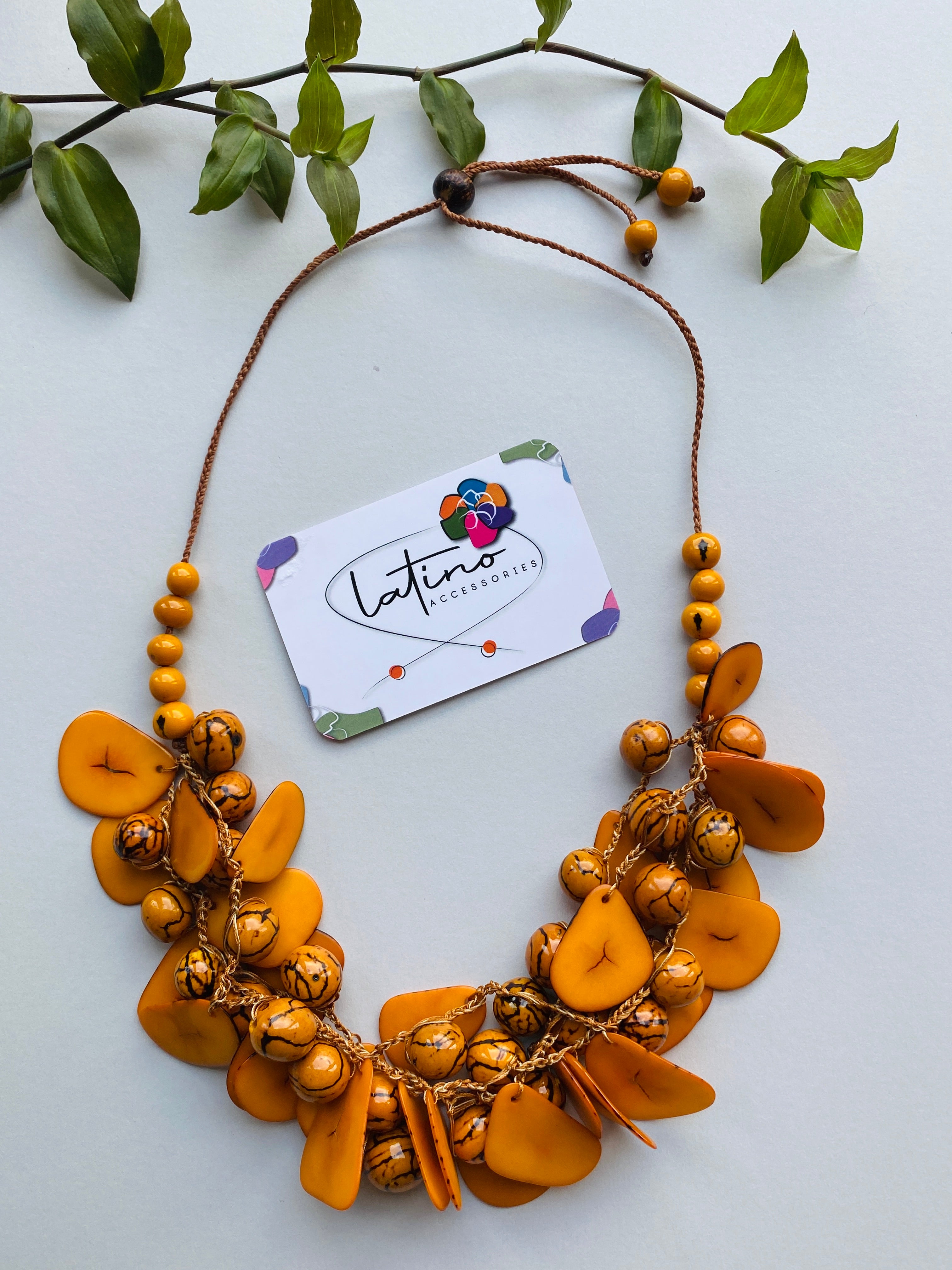 Yellow Tagua Necklace Set